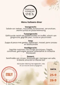 Smuk Italiaans Menu